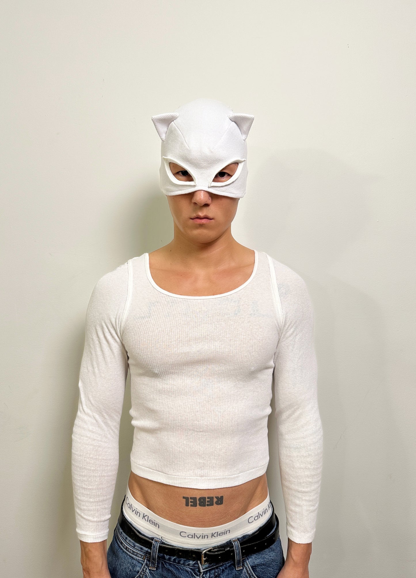 Rib Tank Cat Mask